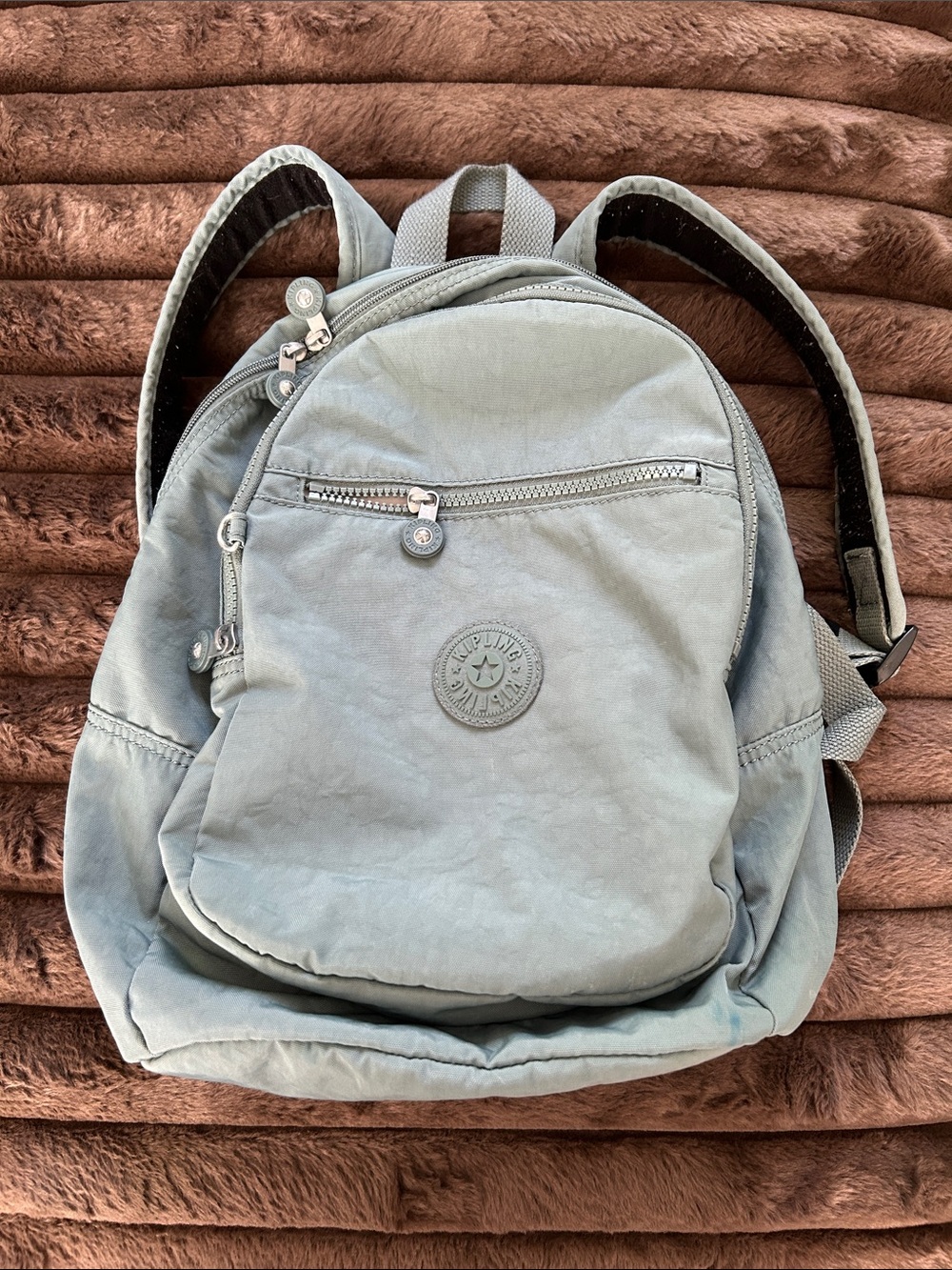 Kipling Small Backpack in Light Green/Gray